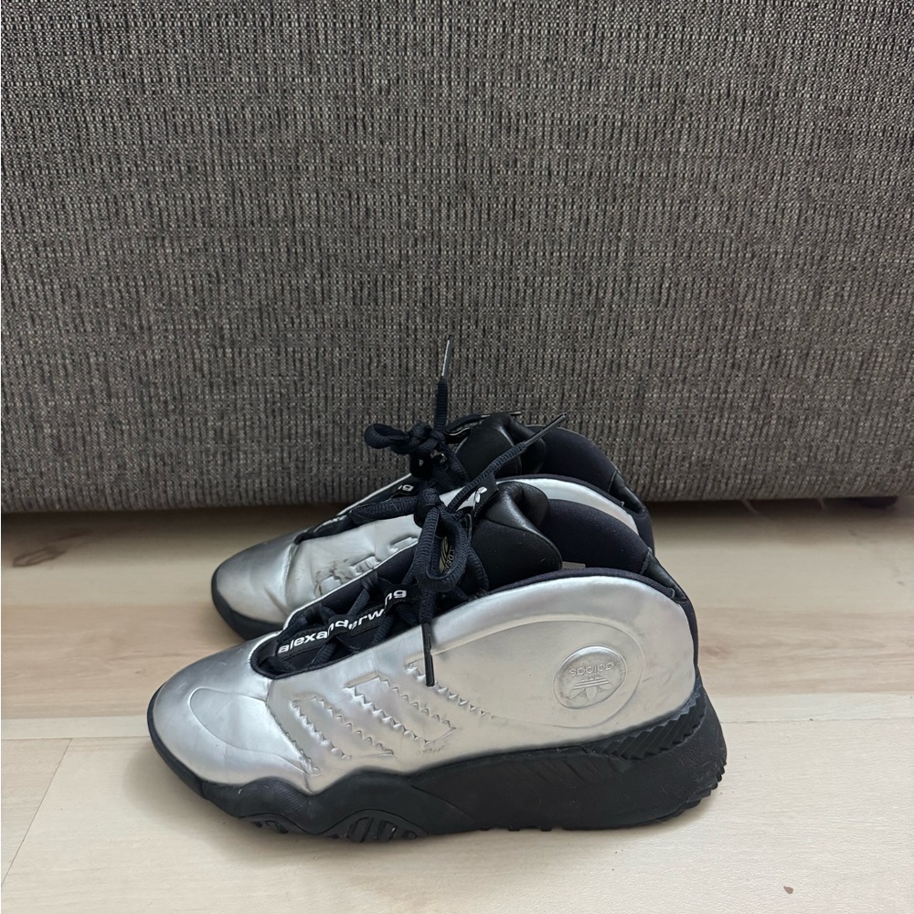 Alexander Wang x Adidas Silver and Black Sneakers